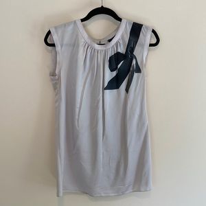 Banana Republic black label silk top shirt with bow size large